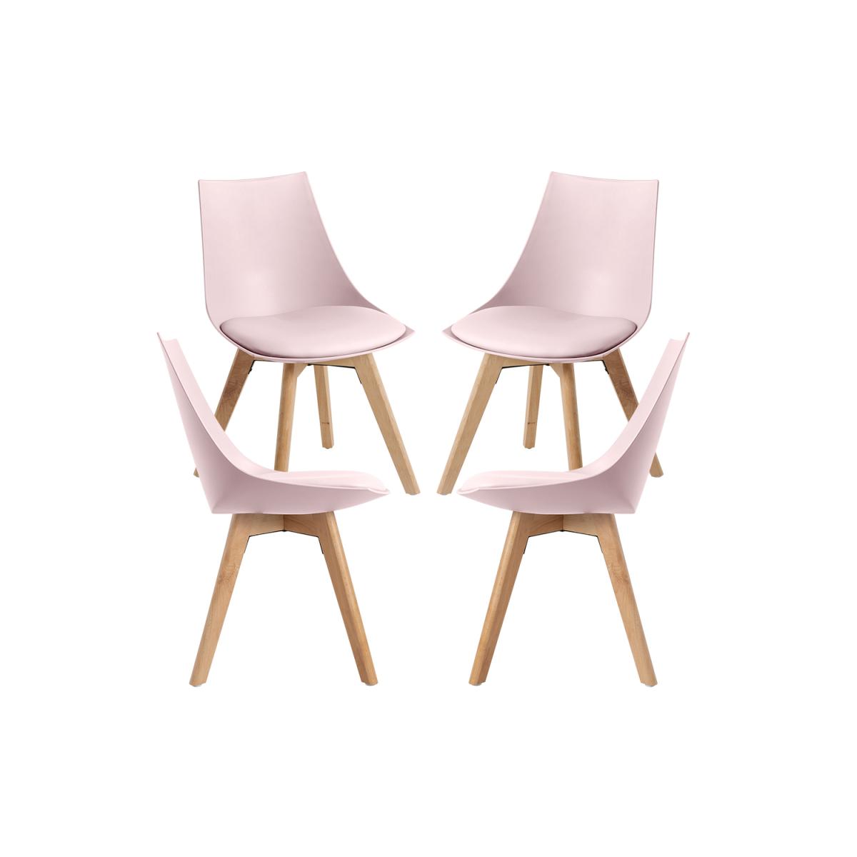 Regalos Miguel - Packs Sillas Comedor - Pack 4 Sillas Blok - Rosa