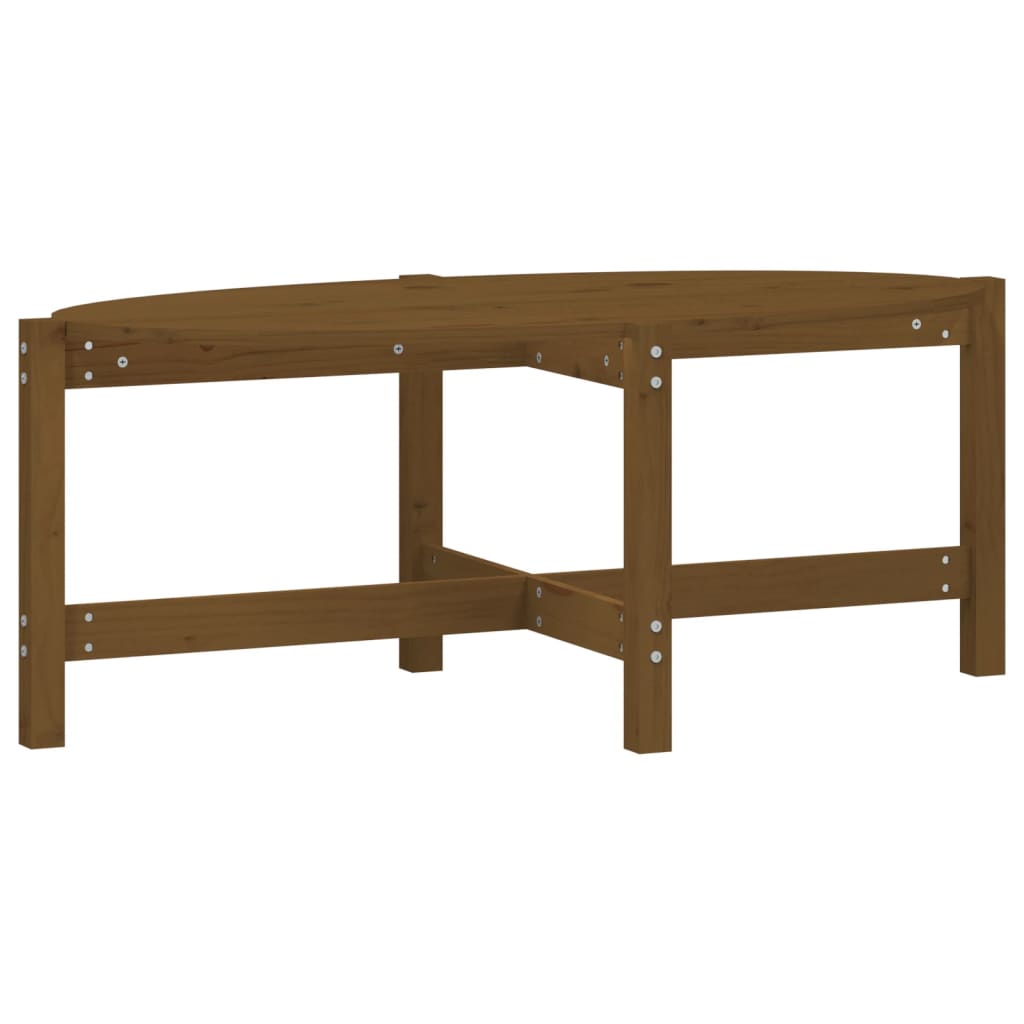 Vidaxl Mesa de Centro de Madera Maciza de Pino 118x63x45 Cm - Natural