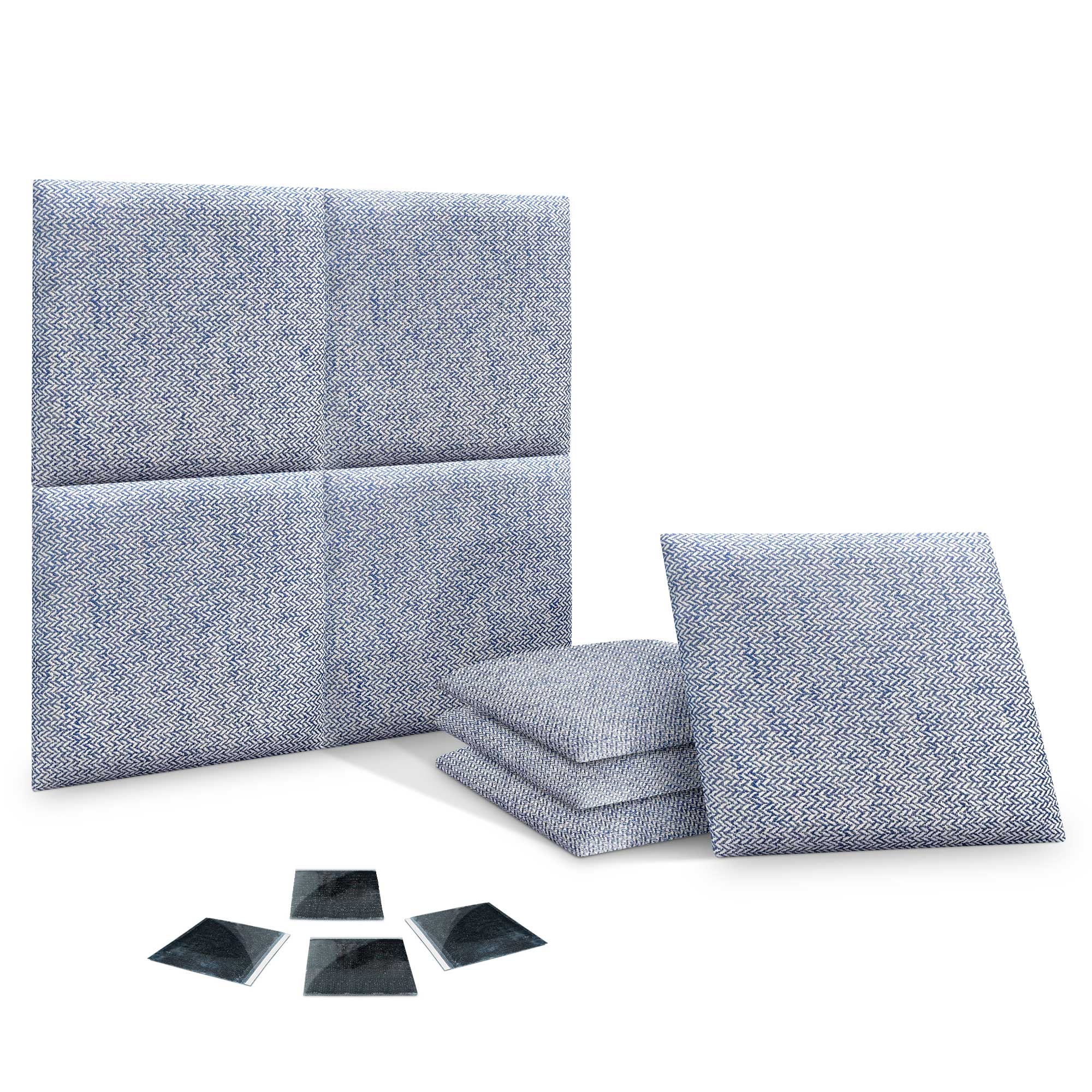 DHOME Juego de Paneles Tapizados en Tejido Serie Luxury Autoadhesivos para Pared Acústicos Absorbentes Protección