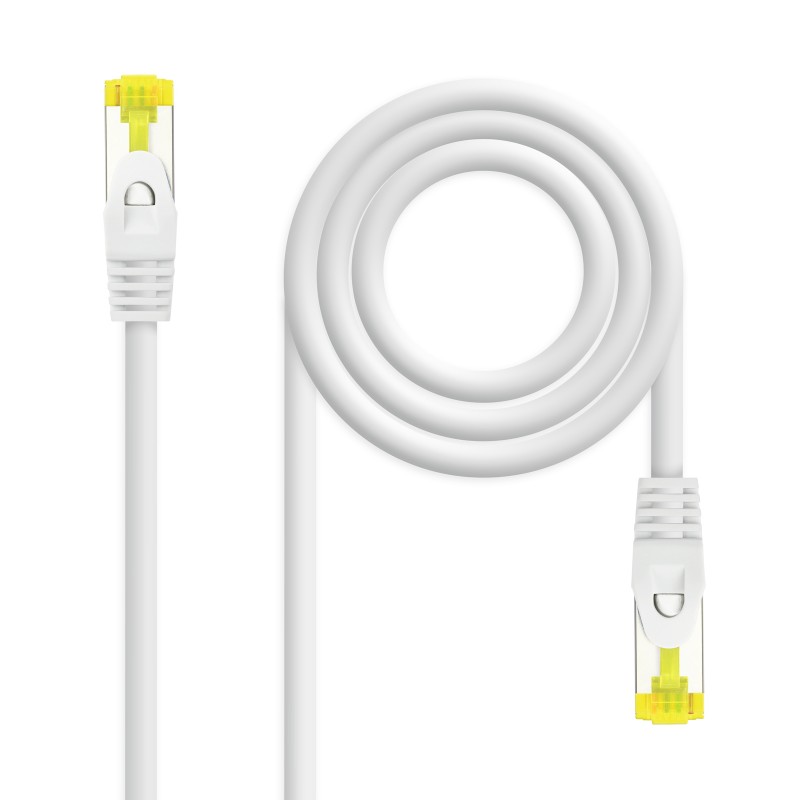 Nanocable - Cable de red latiguillo RJ45 LSZH Cat.6A SFTP AWG26, Blanco, 0.5m 10.20.1900-W
