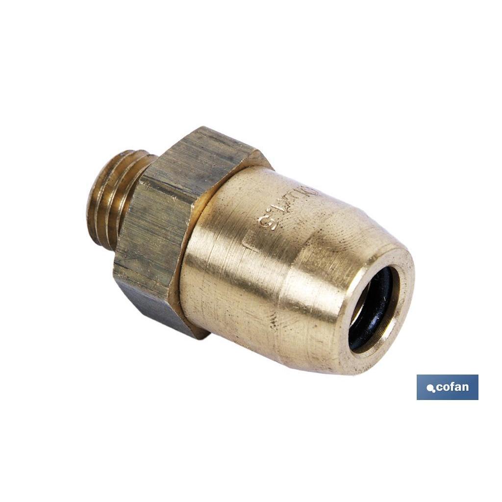 Cofan Conector Macho Métrica para Raufoos Roscas y Tubos de Exterior