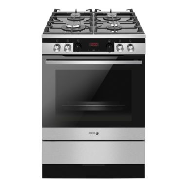 Cocina Gas 60cm 4 Quemadores Gas FAGOR 3CLG-610BX Horno Multifunción Steam Clean Soft Close Inox