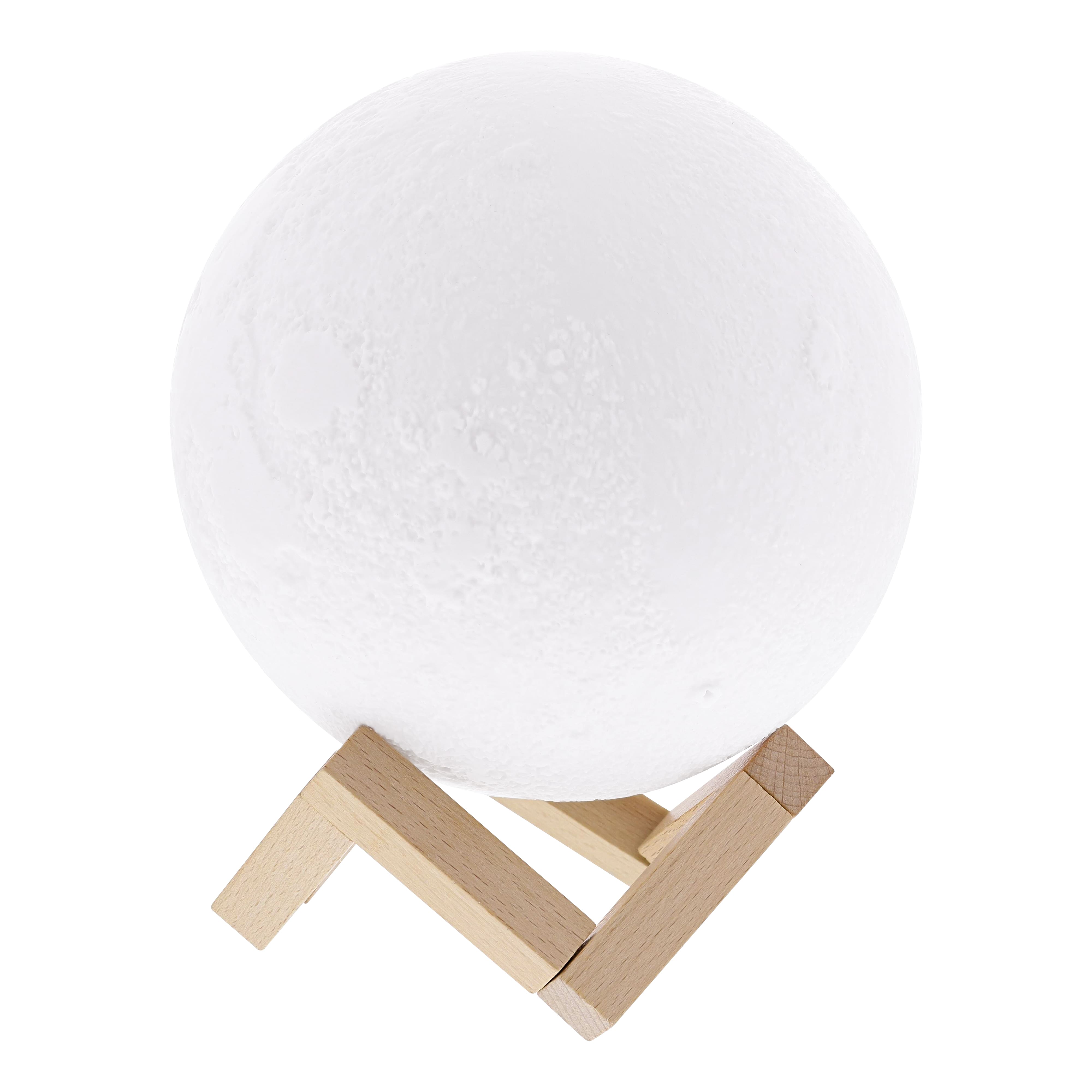 T'NB- Altavoz Bluetooth luminoso con diseño luna, ligero, compatible con todos los teléfonos inteligentes, multicolor