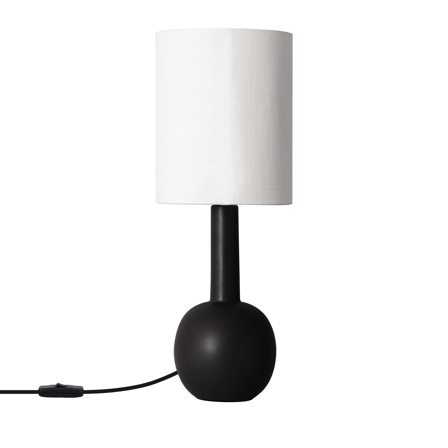 Ledkia Lámpara de Mesa de Porcelana Guldan Negro