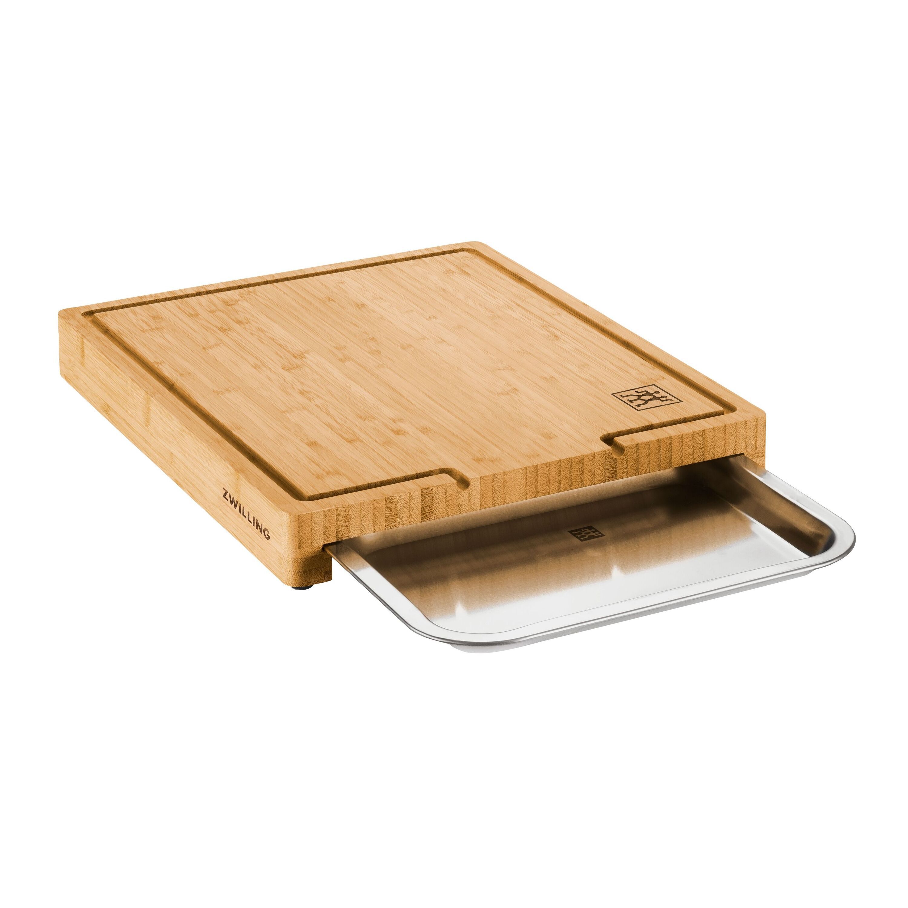 ZWILLING BBQ+ Tabla de cortar con bandeja 39 cm x 30 cm, Bambú