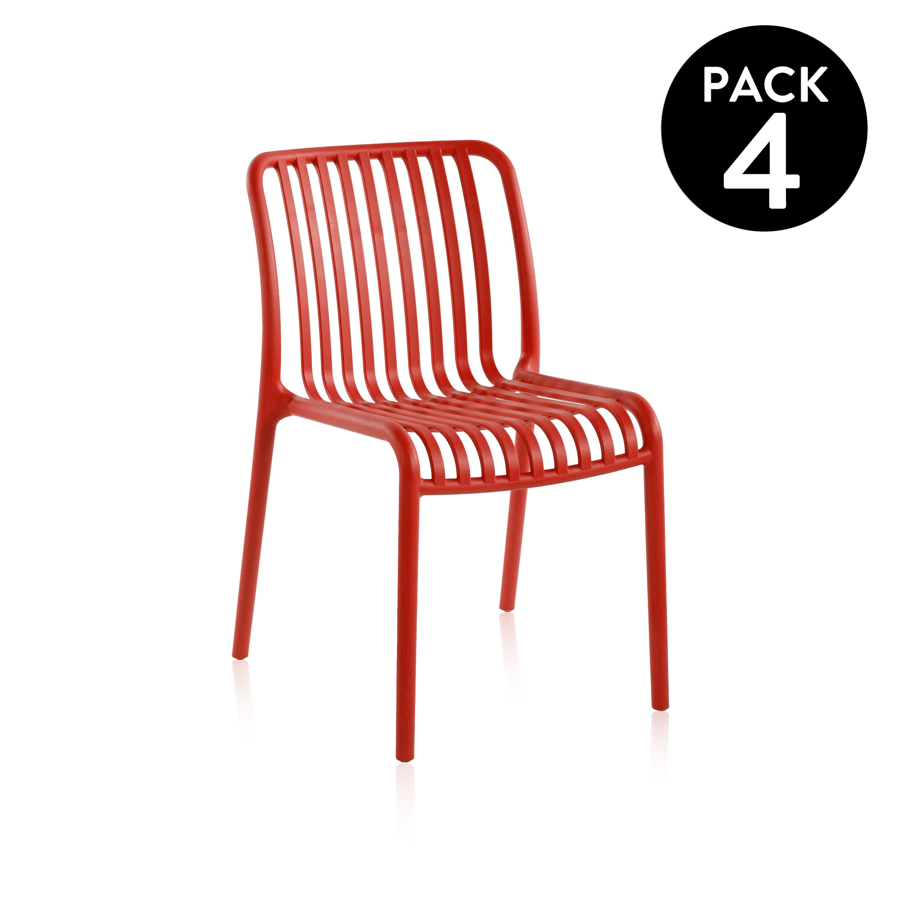 duehome - Pack 4 sillas de exterior Jamie
