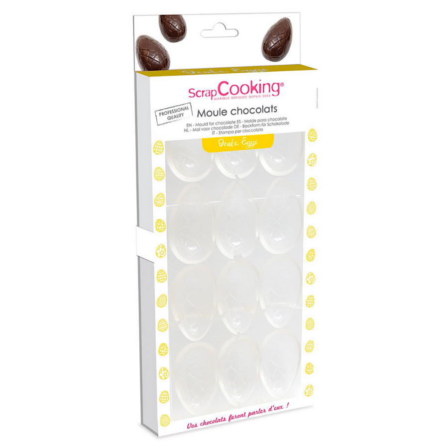 Glotomania - Molde para Chocolate Scrapcooking - Huevos - Plástico PS - Calidad Alimenticia