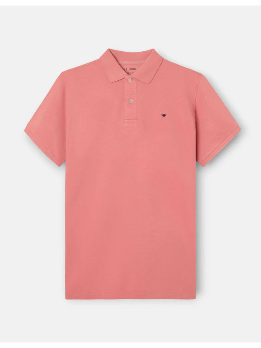 Polo Silbon Clásico Liso Coral Hombre SILBON Raíz Inicio MARCAS SILBON POLOS SILBON HOMBRE ROPA POLOS