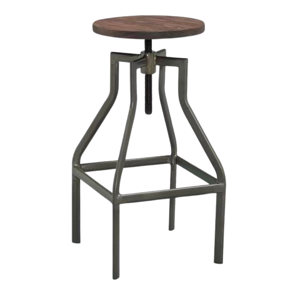 Taburete Alto De Metal Y Madera Stoner - Misterwils Furniture For Free Souls 36x69x36