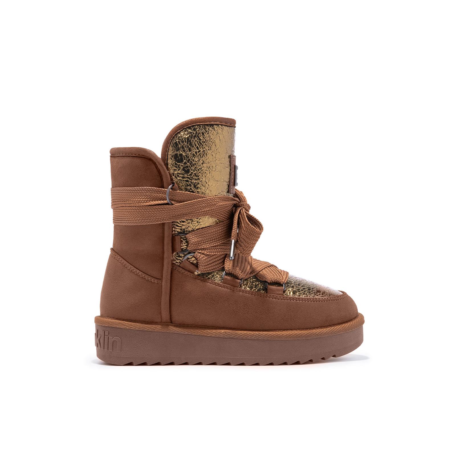 D.Franklin Botas Australianas de Mujer de Microfibra Repelente al Agua Nordic Shiny     - Botas para Mujer - Moda casual Mujer