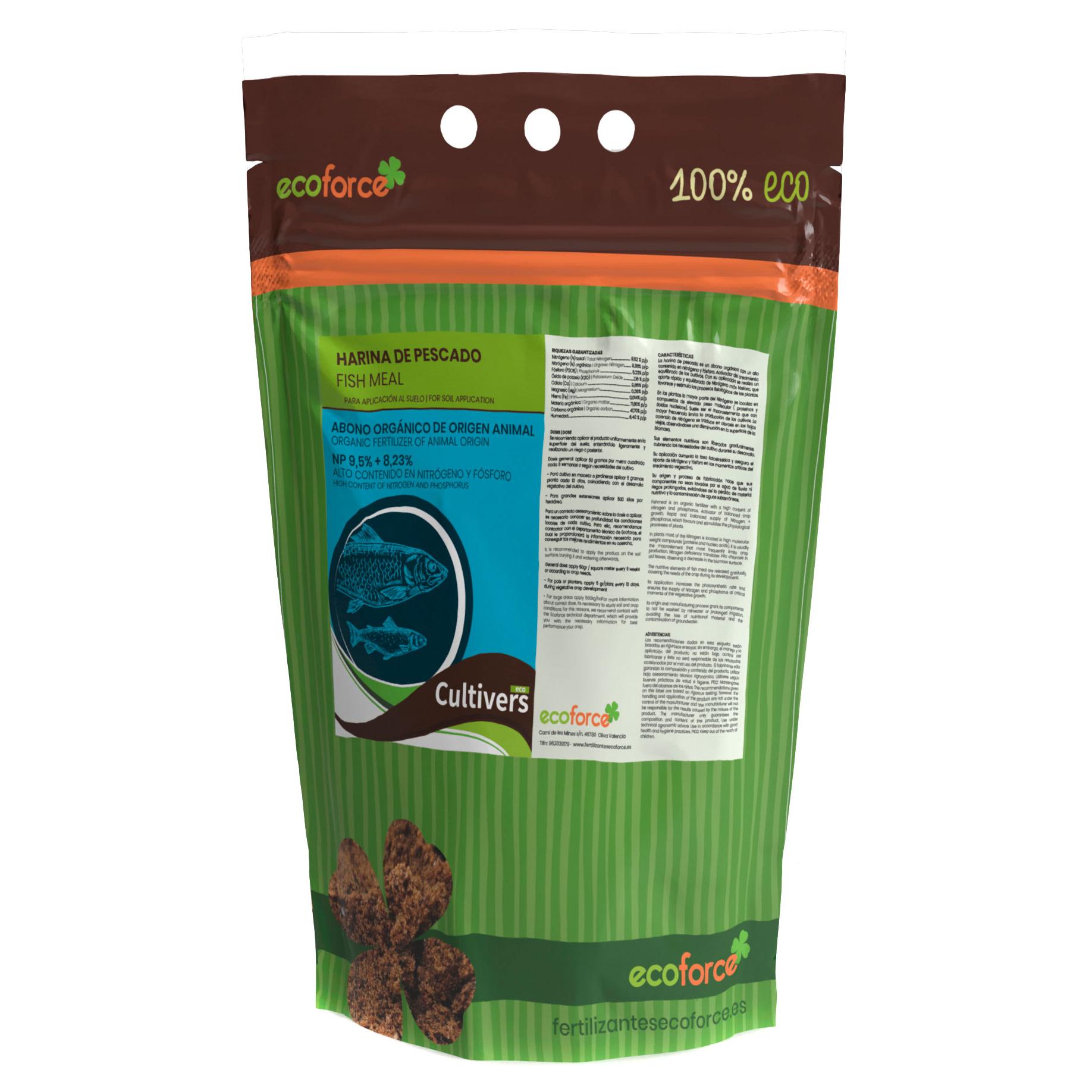 CULTIVERS Harina de Pescado Ecológica 1 kg