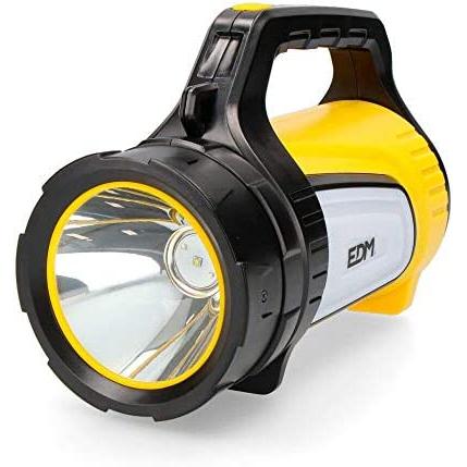 Linterna multifuncion largo alcance. portatil luz principal 10w + lateral 3w y power bank 350lm edm