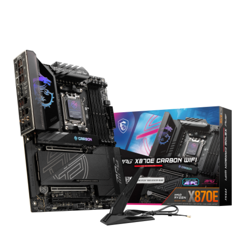 Placa Msi Mpg X870e Carbon Wifi,amd,am5,x870,4ddr5,lan5g+wifi7+bt5.4,atx