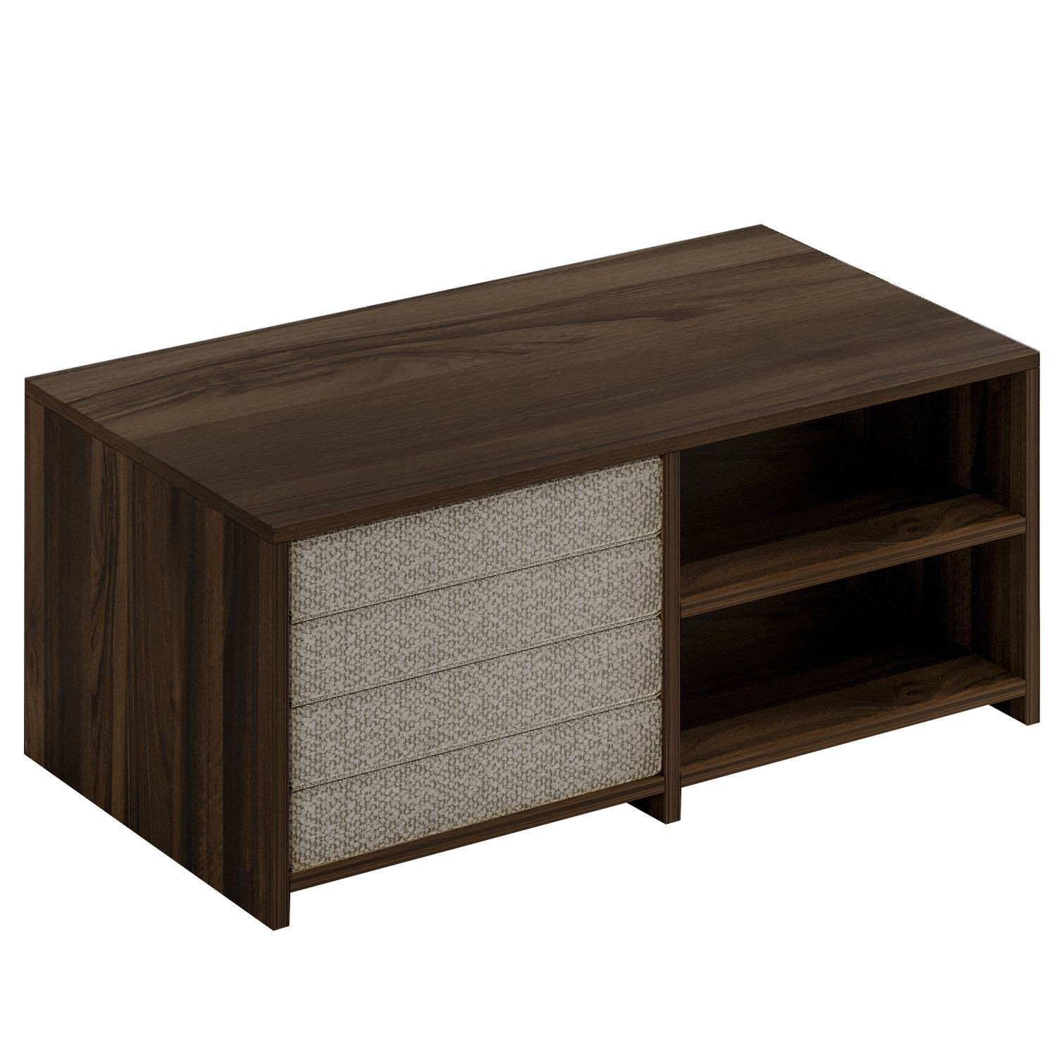 Habitat y Jardin - Mesa baja de madera "Gord" - 90 x 45 x 44 cm - Marrón