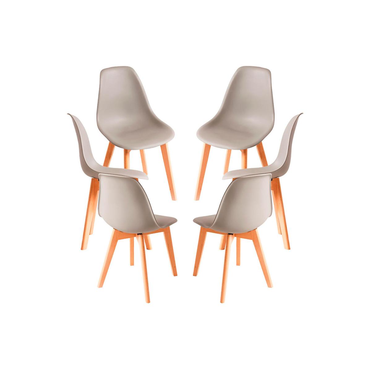 Regalos Miguel - Packs Sillas Comedor - Pack 6 Sillas Kelen - Gris