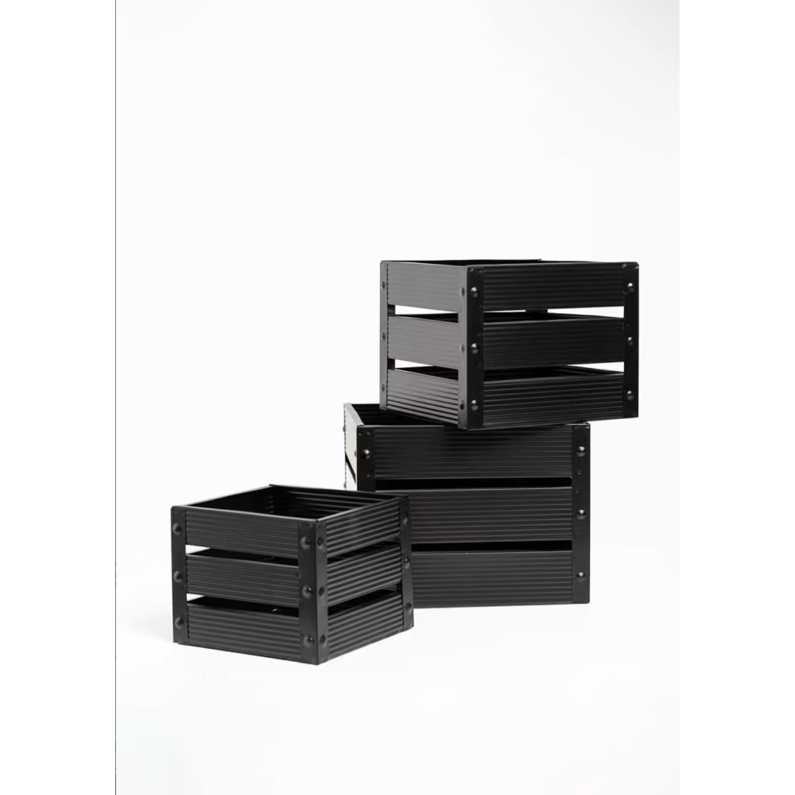 Orion91oficial -Set 3 Cajas Metálicas - Negro - Spaziorion91