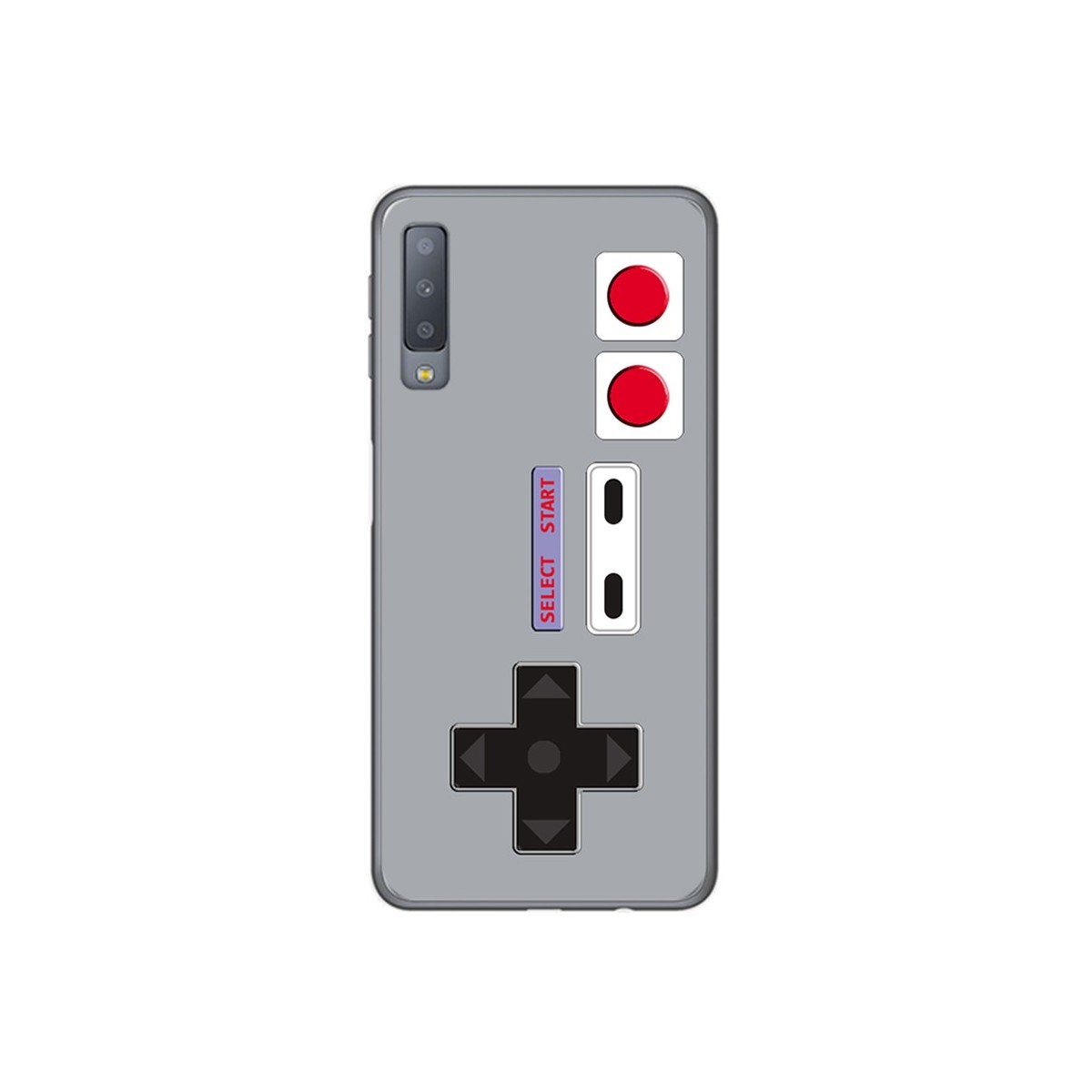 Tumundosmartphone Funda Gel Tpu para Samsung Galaxy A7 (2018) Diseño Consola Dibujos