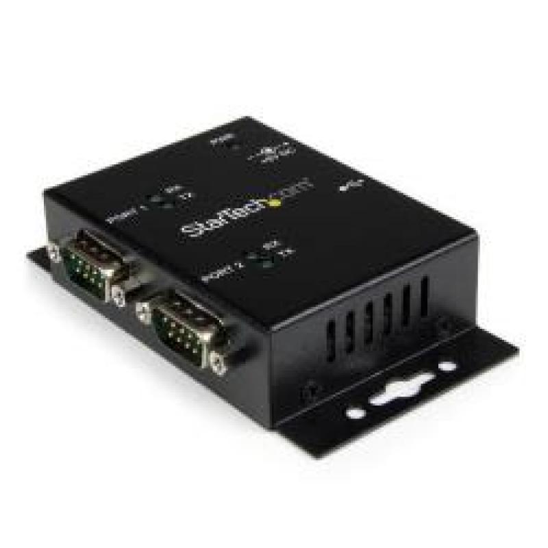 Startech Concentrador Industrial con 2 Puertos Serie RS232 a USB Montaje en Pared Carril DIN