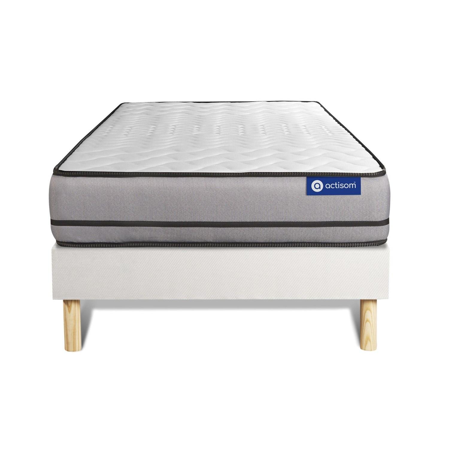 Pack colchón Actilatex night 90x190cm + Somier multiláminas, Látex y espuma viscoelástica, 3 zonas de confort