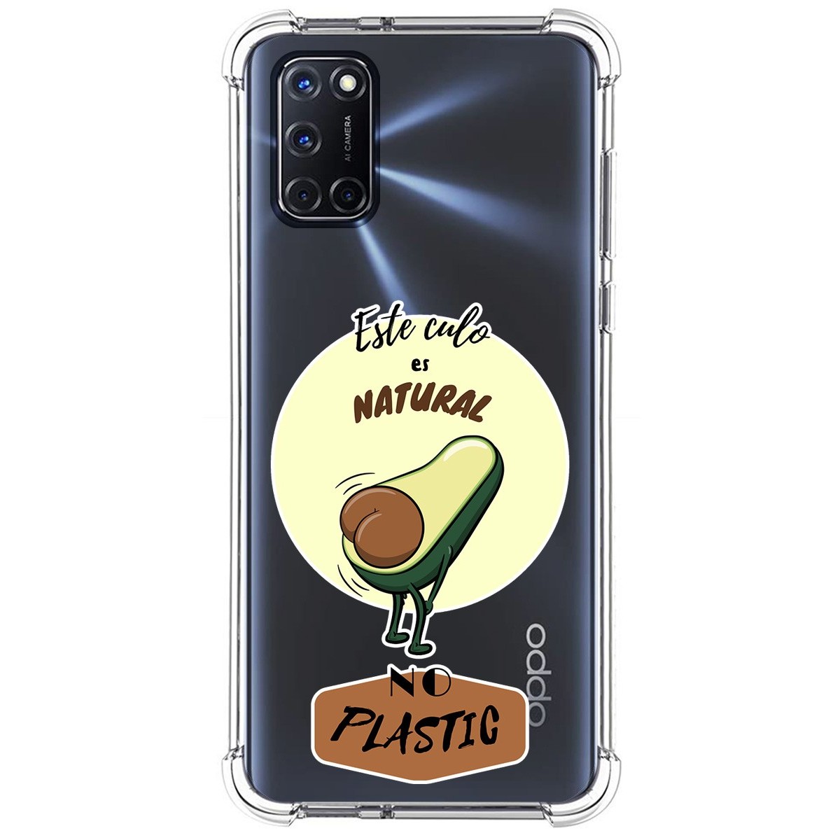 Tumundosmartphone Funda Silicona Antigolpes para Oppo A52 / A72 diseño Culo Natural Dibujos