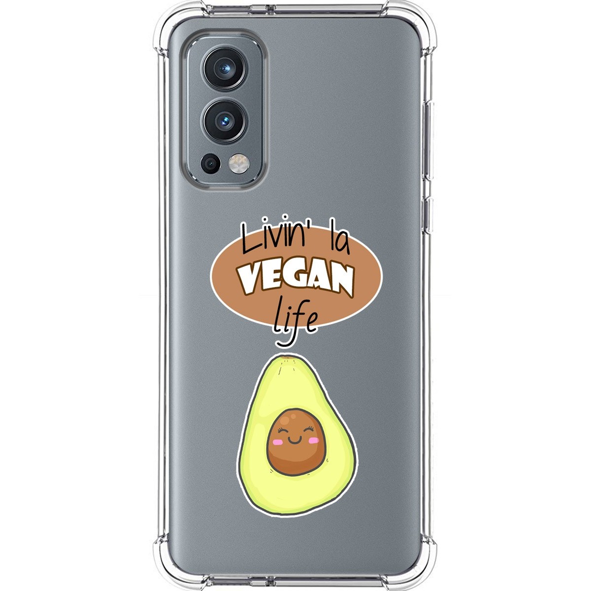 Funda Silicona Antigolpes para OnePlus Nord 2 5G diseño Vegan Life Dibujos