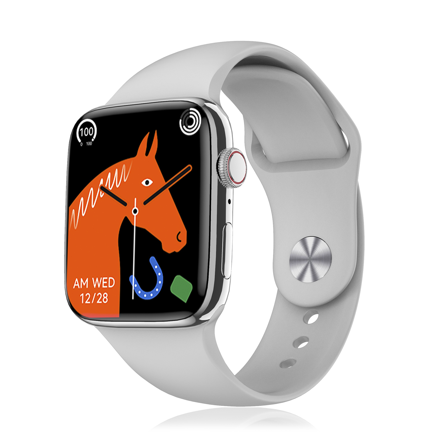 DAM. Smartwatch DT8 MAX con modos deportivos, asistente voz, Widgets, pantalla 2”. Medición de tensión, O2, cardiaco; termómetro. 4,5x1x3,8cm