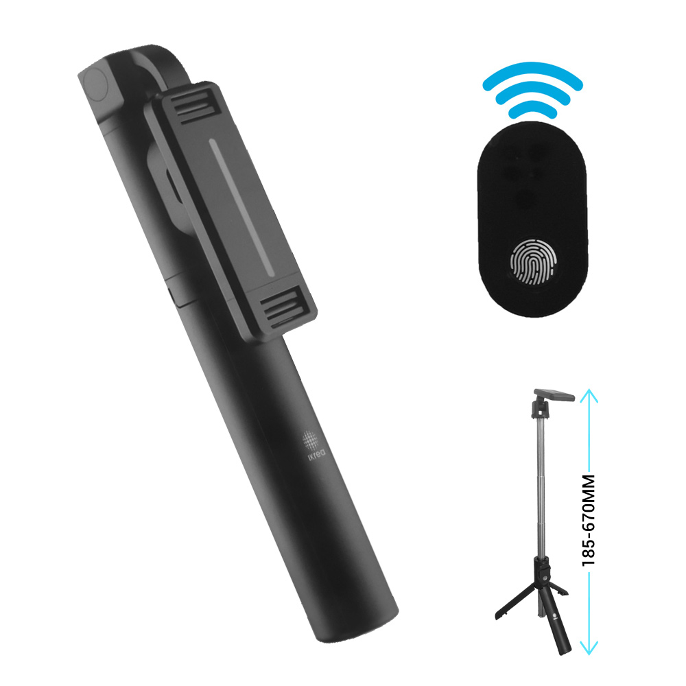 Palo selfie 2 en 1 trípode para móvil con disparador bluetooth obturador inalámbrico, soporte extensible para smartphone para selfies y fotografía