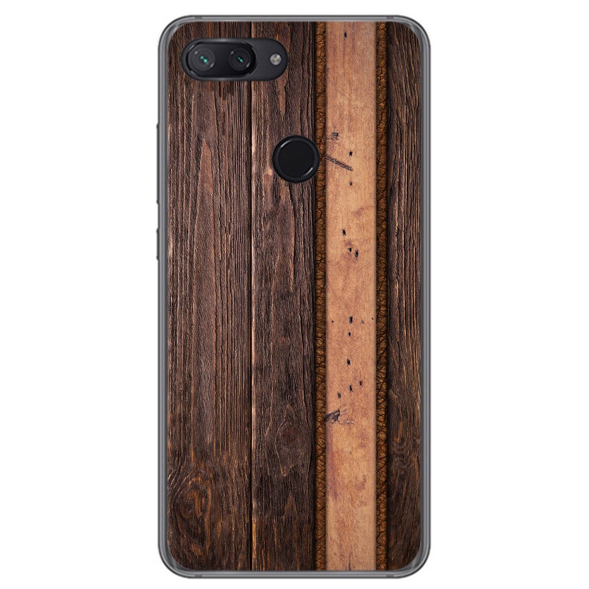 Tumundosmartphone Funda Gel Tpu para Xiaomi Mi 8 Lite diseño Madera 05 Dibujos
