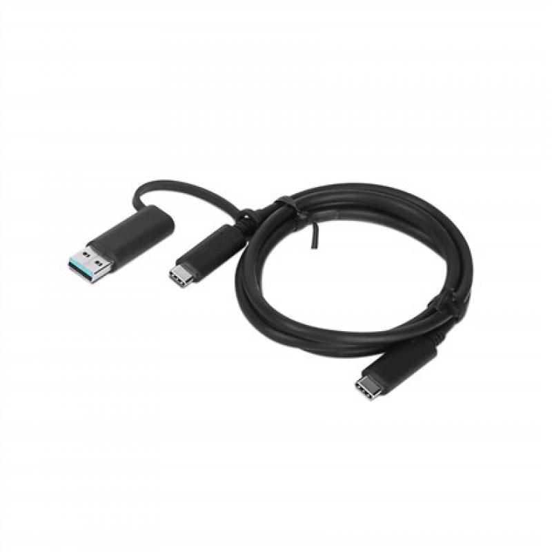 Lenovo 4X90U90618 cable USB USB 3.2 Gen 1 (3.1 Gen 1) 1 m USB A/USB C USB C Negro