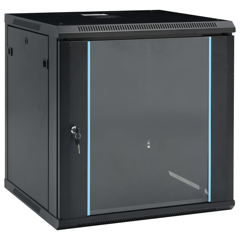 vidaXL Armario de red de pared 12U 19" IP20 600x600x640 mm