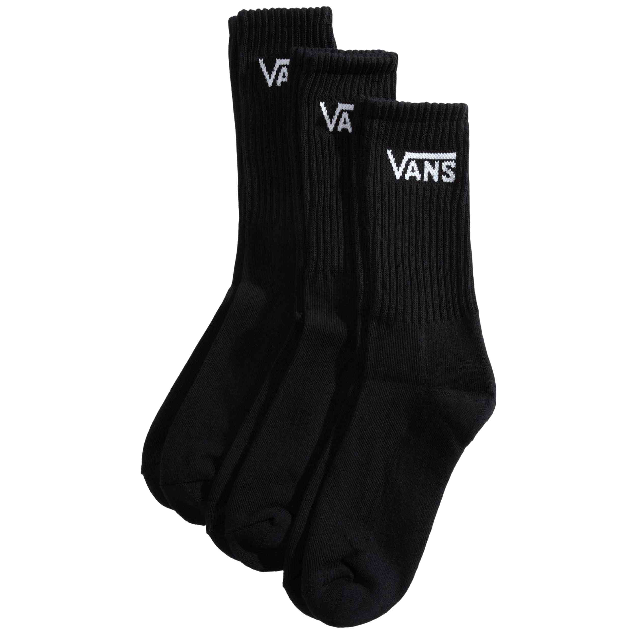 Calcetines Vans modelo Calcetines Vans Classic Crew negro blanco (3 pares) para hombre y mujer en color Negro
