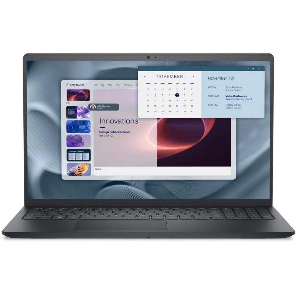 Pc portátil Intel® Core™ i5 15,6" Windows 11 Pro (64 bits) DELL 9W7HH Ram 16 GB DDR5 a 4400 MT/s Disco 512 Gb  | SSD NVMe M.2 de 512 GB, Negro