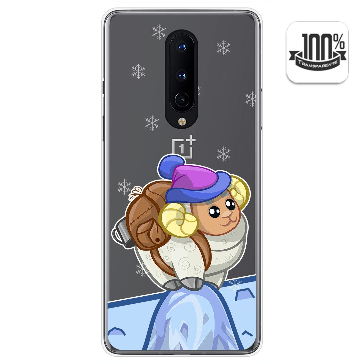 Tumundosmartphone Funda Gel Transparente para OnePlus 8 diseño Cabra Dibujos