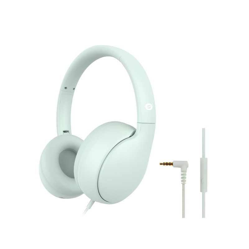 Conceptronic - PARRIS04GT auricular y casco Auriculares Alámbrico Diadema Llamadas/Música Verde claro PARRIS04GT