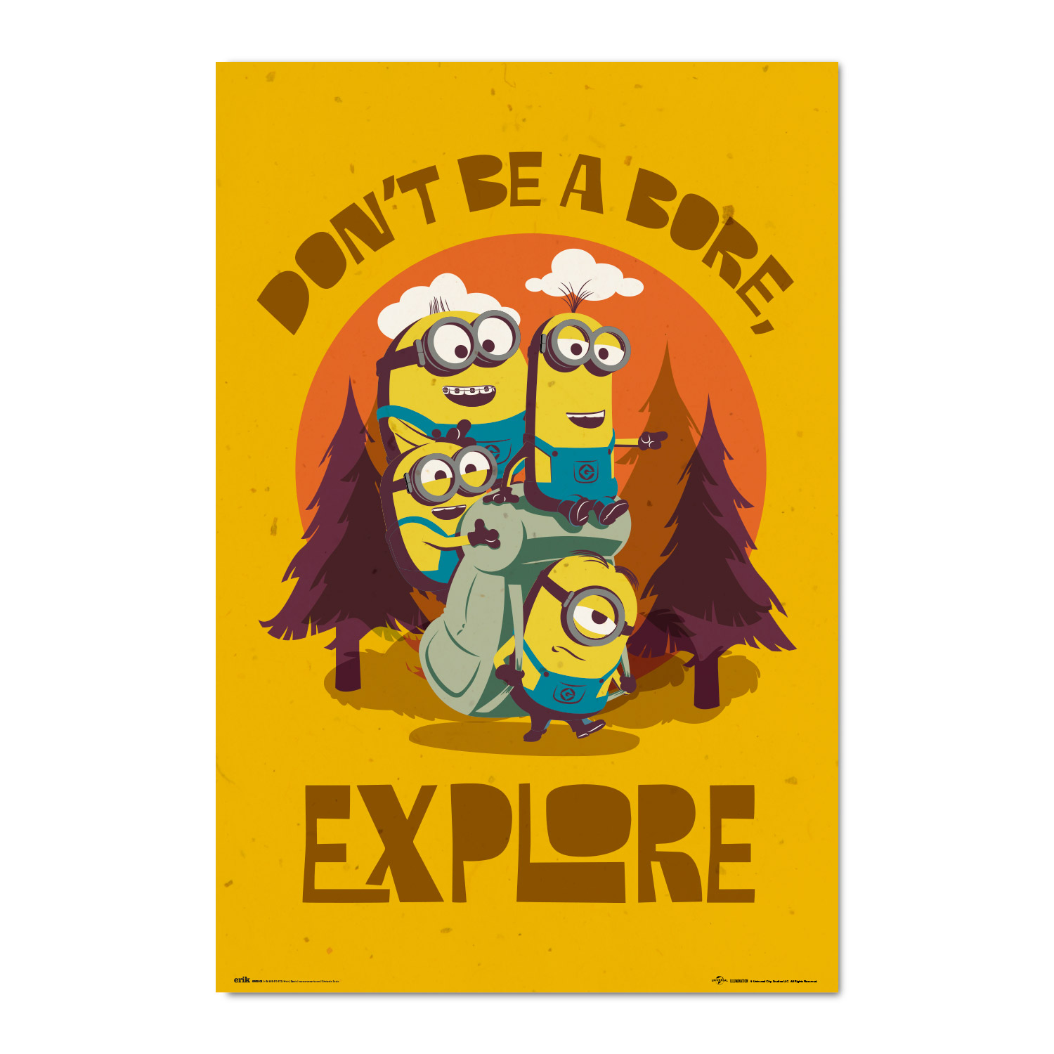 Poster minions don't be bore, explore