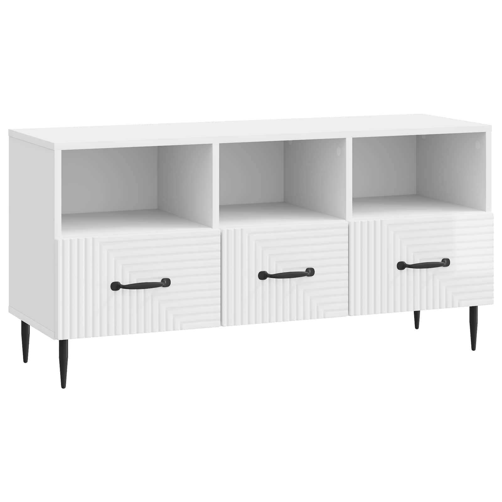 vidaXL Mueble de TV con cajón 102 x 34,5 x 50 cm Madera de Ingeniería Multicolor