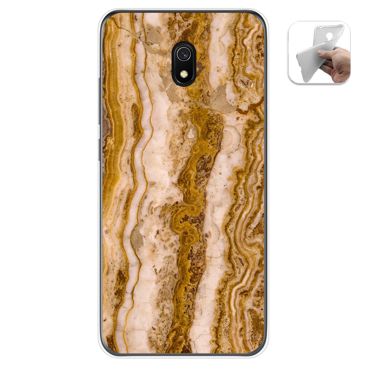Tumundosmartphone Funda Gel Tpu para Xiaomi Redmi 8A diseño Mármol 10 Dibujos