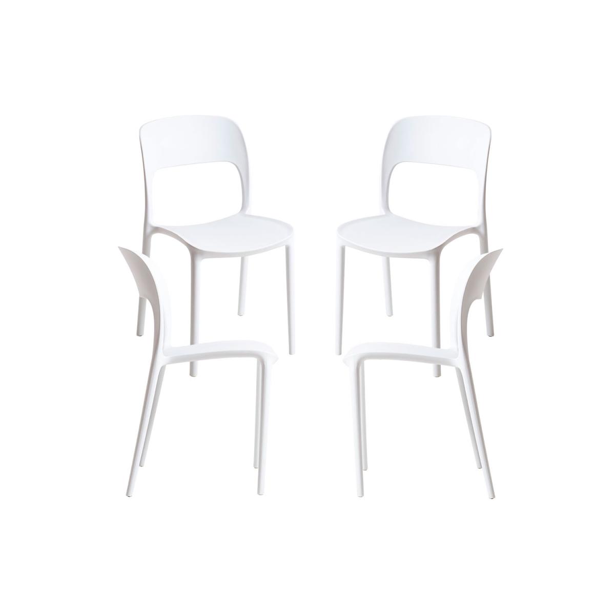 Regalos Miguel - Packs Sillas Jardín - Pack 4 Sillas Inis - Blanco
