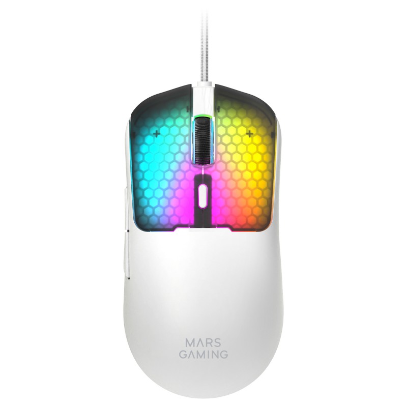 Mars Gaming - MMVIPERW ratón Juego mano derecha USB Type-A + USB Type-C Óptico 12800 DPI MMVIPERW