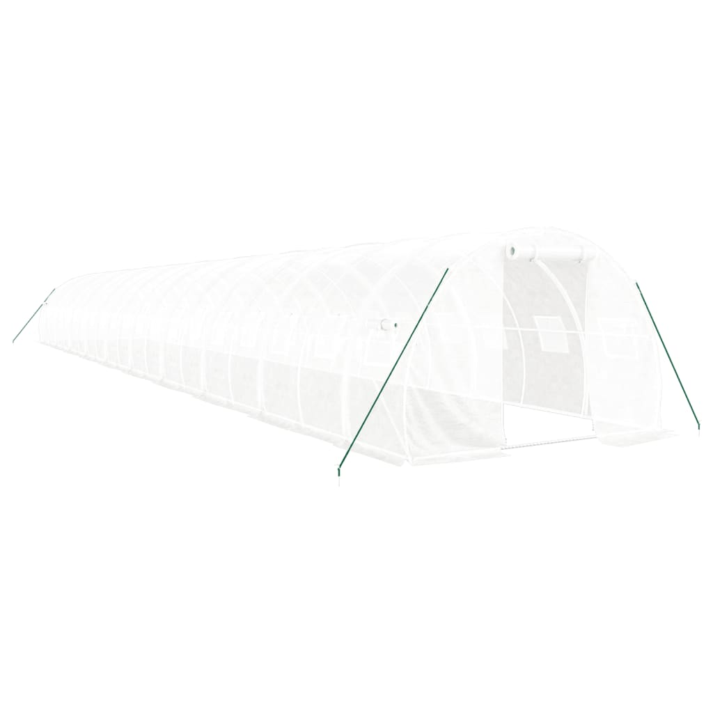 vidaXL Invernadero con estructura de acero blanco Multitalles