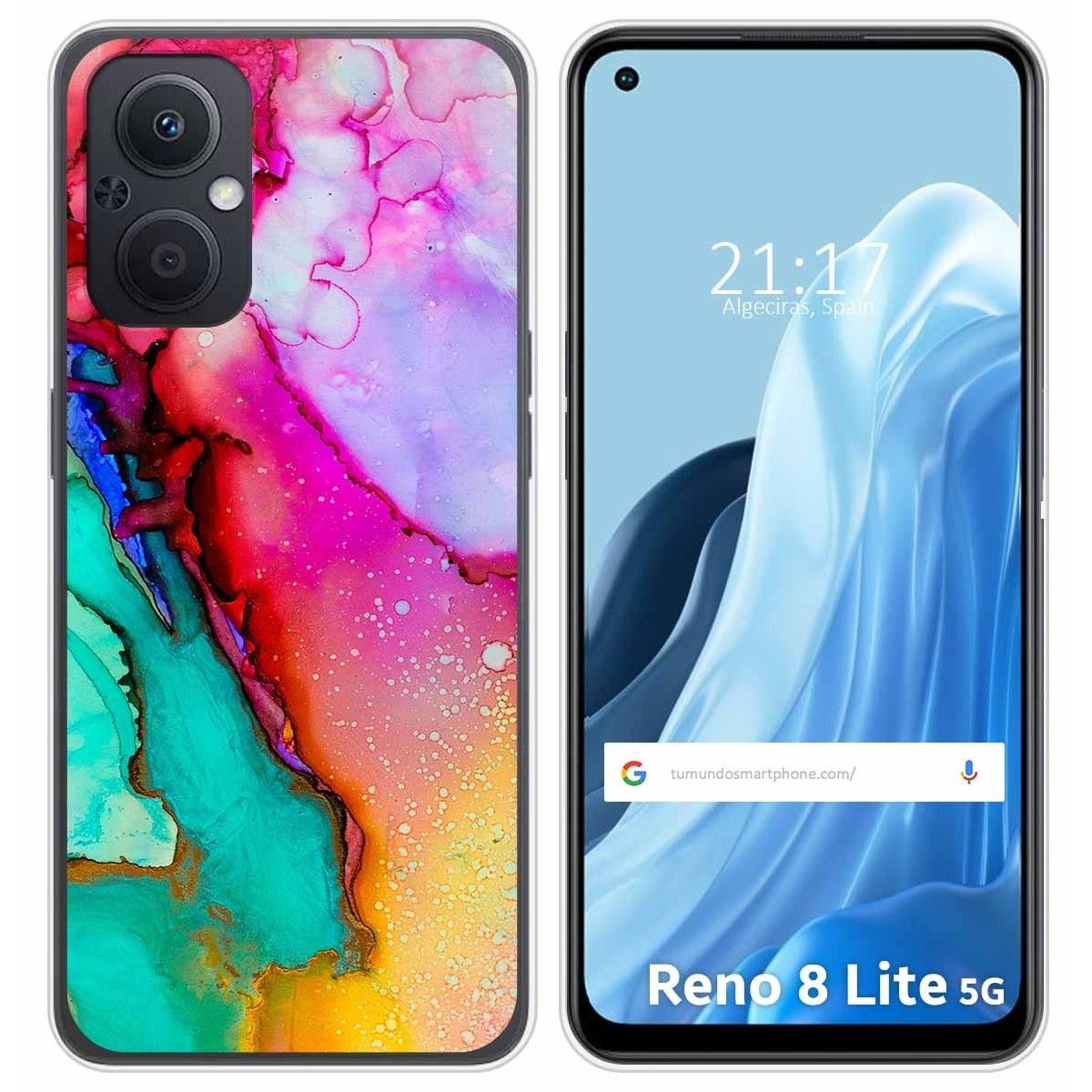 Funda Silicona para Oppo Reno 8 Lite 5G diseño Mármol 15 Dibujos