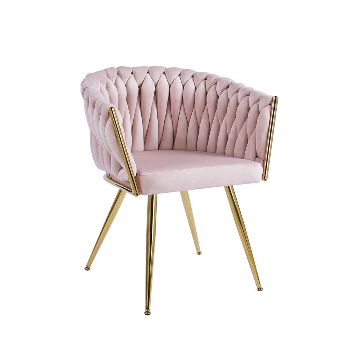 Regalos Miguel - Sillas Comedor - Silla Widny Golden Terciopelo - Rosa