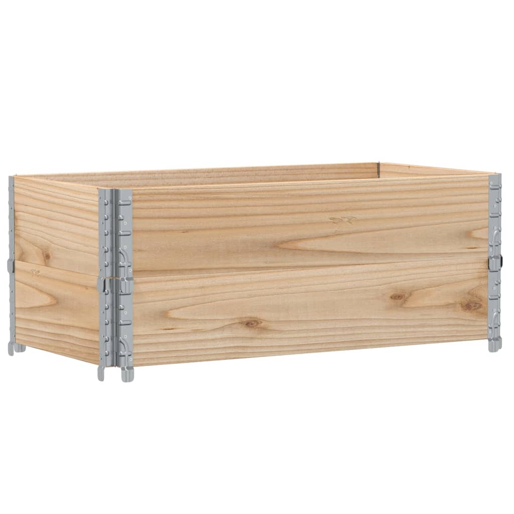 vidaXL Jardinera de madera maciza de pino 100x50 cm Color Marrón,  Negro,  Gris y mas