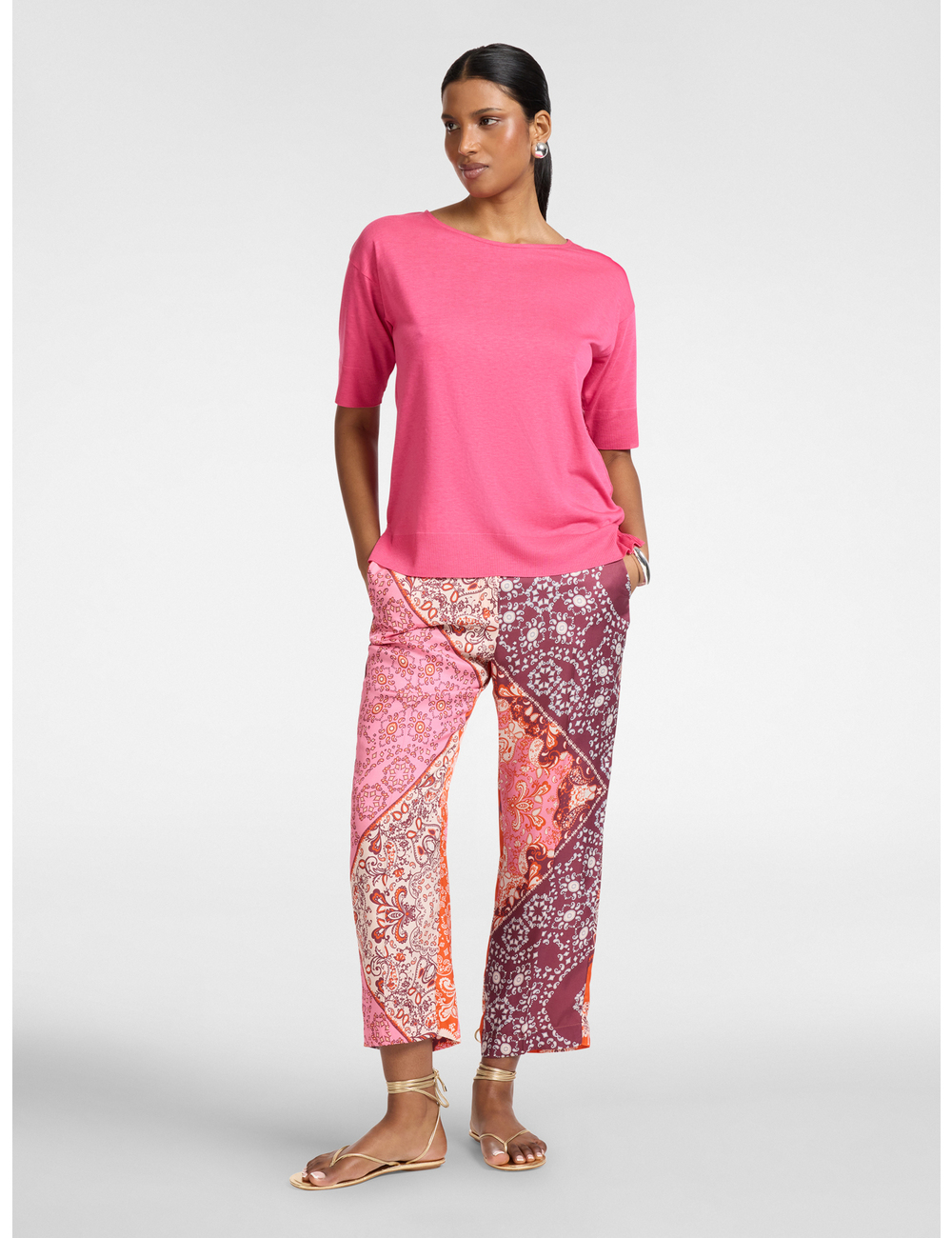 Elena Mirò - Pantalones estampados de viscosa