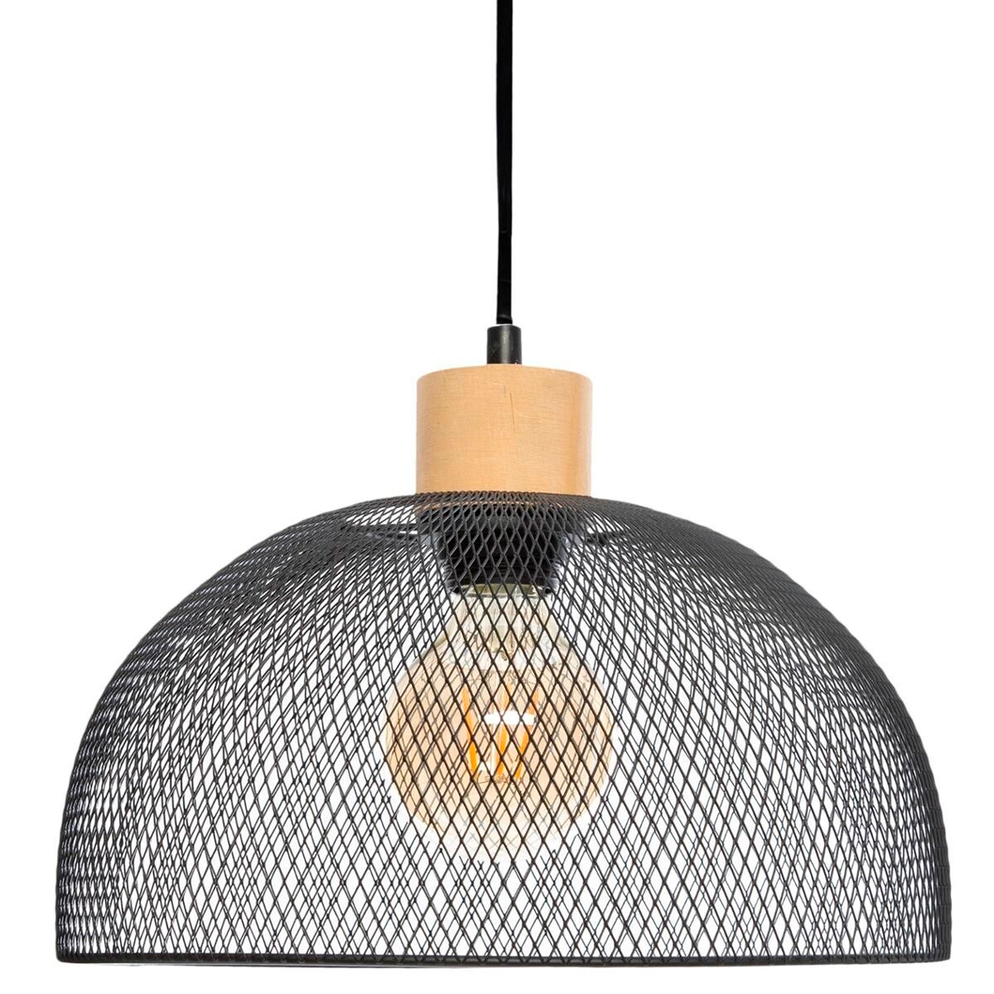 Atmosphera Lámpara Colgante Metal y Madera Elegante Diseño Minimalista