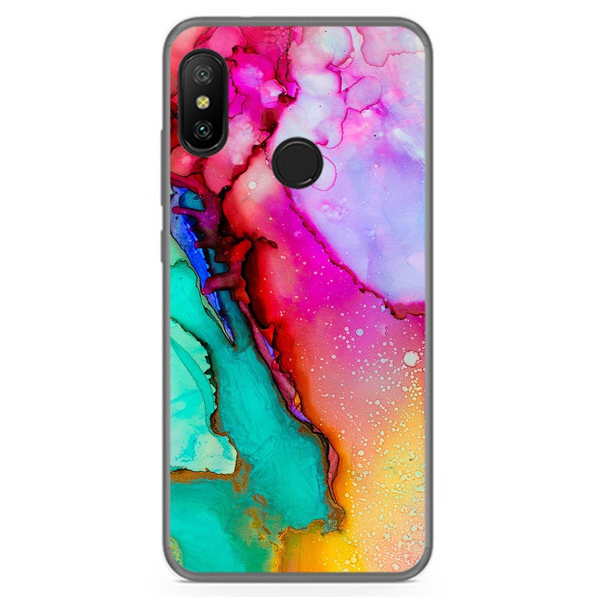 Tumundosmartphone Funda Gel Tpu para Xiaomi Redmi 6 Pro / Mi A2 Lite diseño Mármol 15 Dibujos
