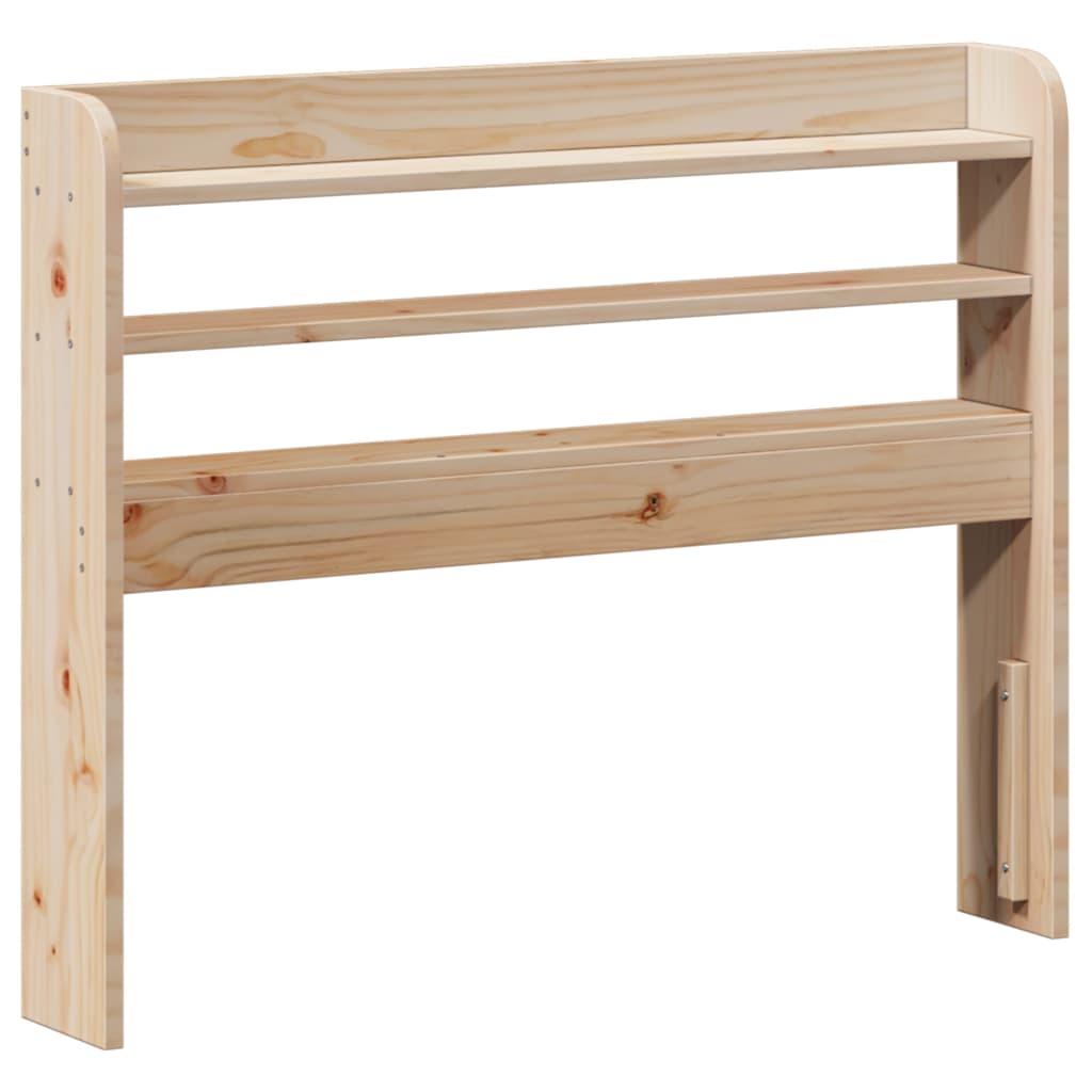 vidaXL Cabecero de cama con estantes madera maciza de pino 100 cm