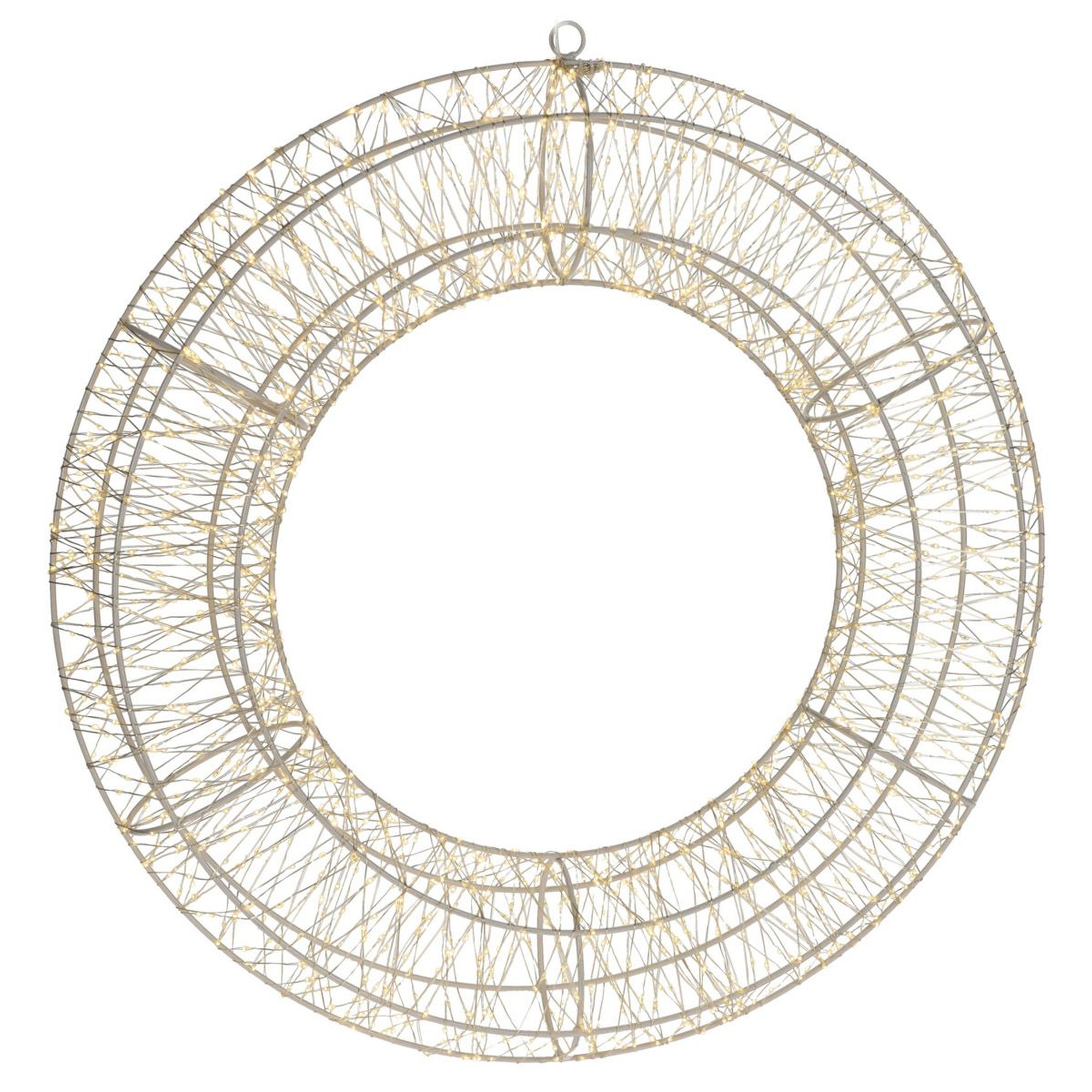 Well Home Anillo metálico Luminoso con 1800 micro LED blanco cálido 58x13x58cm