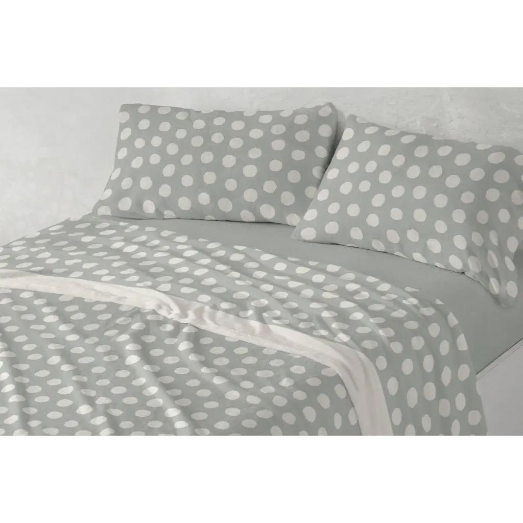 Juego de Sábanas Tejido Coralina para Invierno, Modelo 993, 100% Poliéster-Microfibra, Multicolor, Burrito Blanco