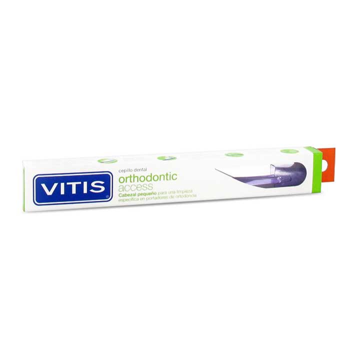 Vitis Cepillo Dental Ortodoncia Fija, Limpia Zonas Difíciles y Protege Encías